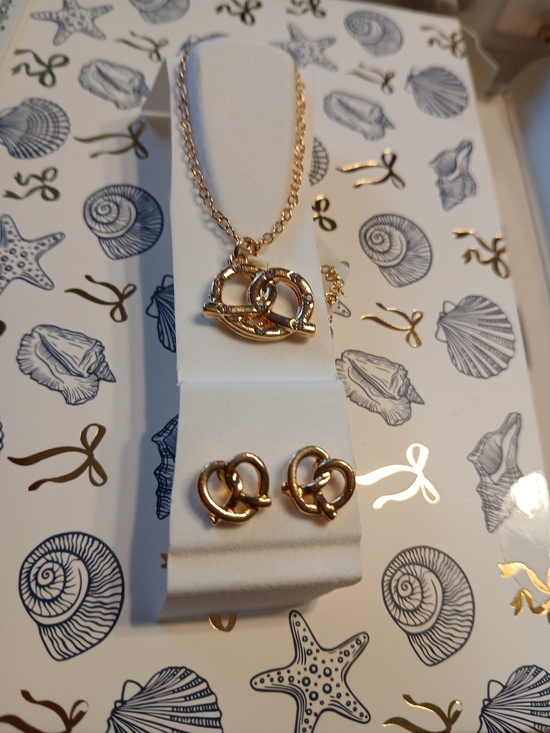 Rampage Jewelry - Rampage Gold-Tone Knotted Pretzel Necklace and Stud Earring Set